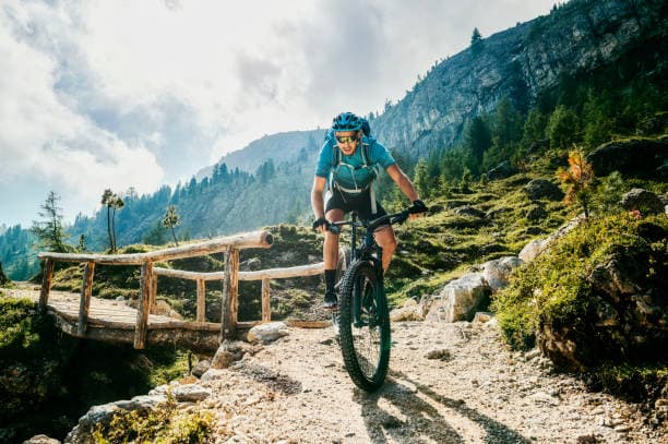 Participant en course VTT